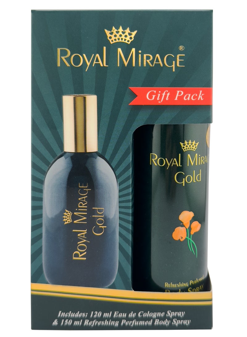 Royal Mirage 120ml EDC Spray Gold +150ml Body Spray - Image 2